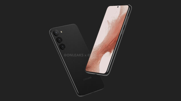 Samsung Galaxy S23+ render in colorazione nera