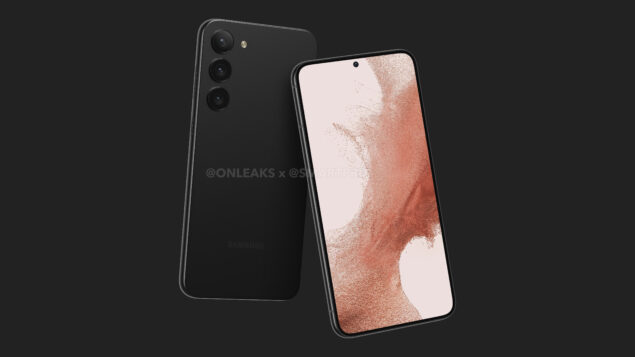 Samsung Galaxy S23+ render in colorazione nera