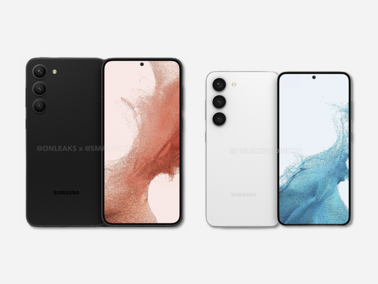 Samsung Galaxy S23 e Galaxy S23+ si mostrano in render dettagliatissimi
