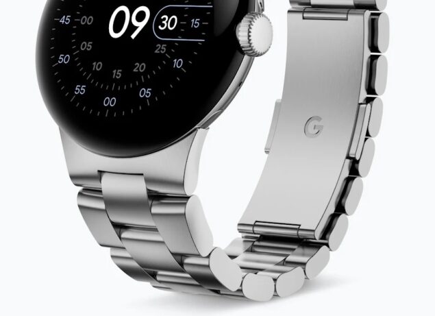 Google Pixel Watch Metal Links Band Brushed Silver