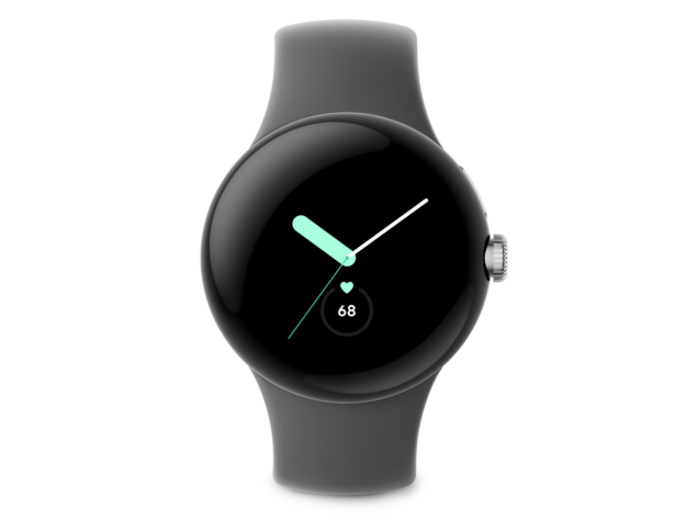 Google Pixel Watch Polished Silver Charcoal