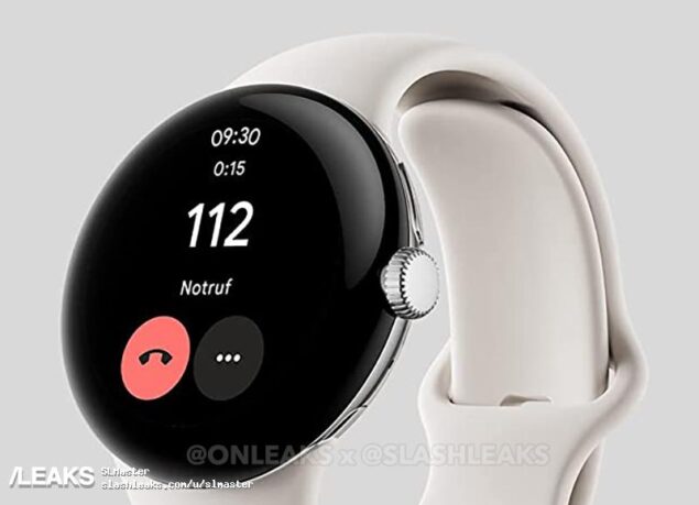 Google Pixel Watch materiale pubblicitario chiamata