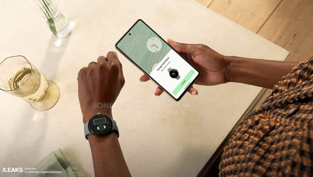 Google Pixel Watch materiale pubblicitario pairing con lo smartphone