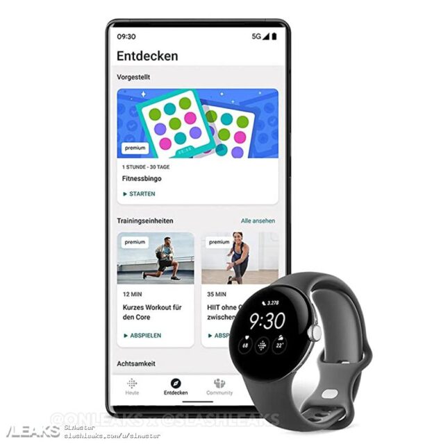 Google Pixel Watch materiale pubblicitario app companion