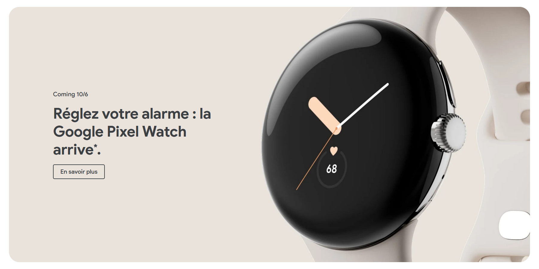 Banner dedicato a Google Pixel Watch sul Google Store francese
