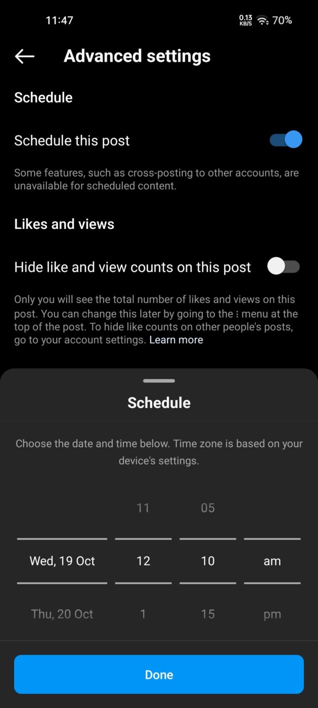 Instagram è al lavoro su uno strumento per la programmazione di post e Reel