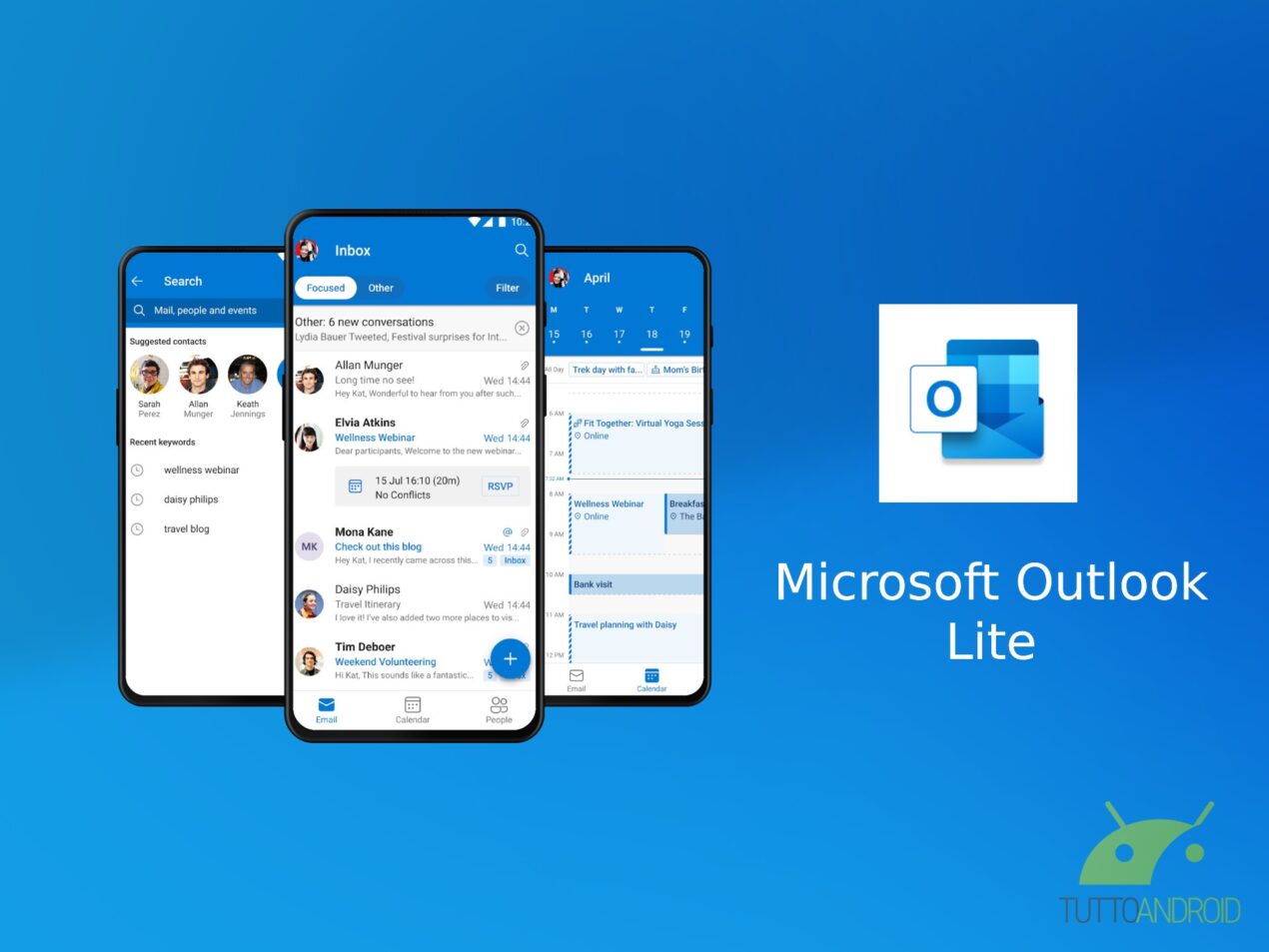 L'app Microsoft Outlook Lite permette di gestire posta, contatti e