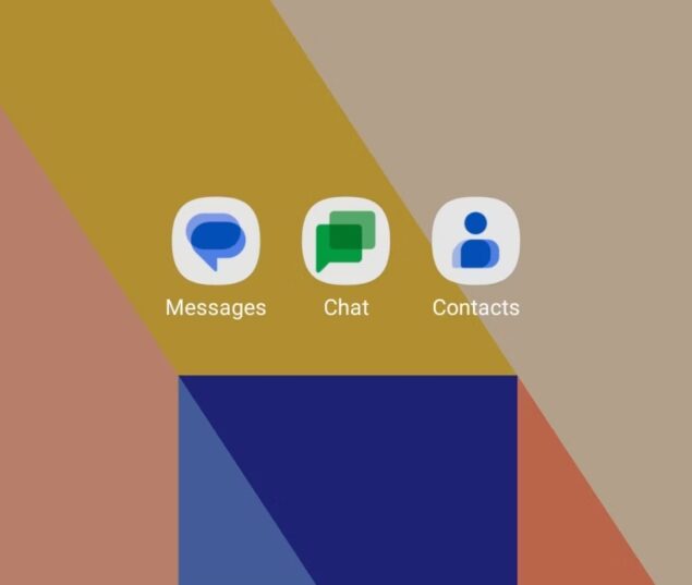Nuove icone Google Messaggi Contatti