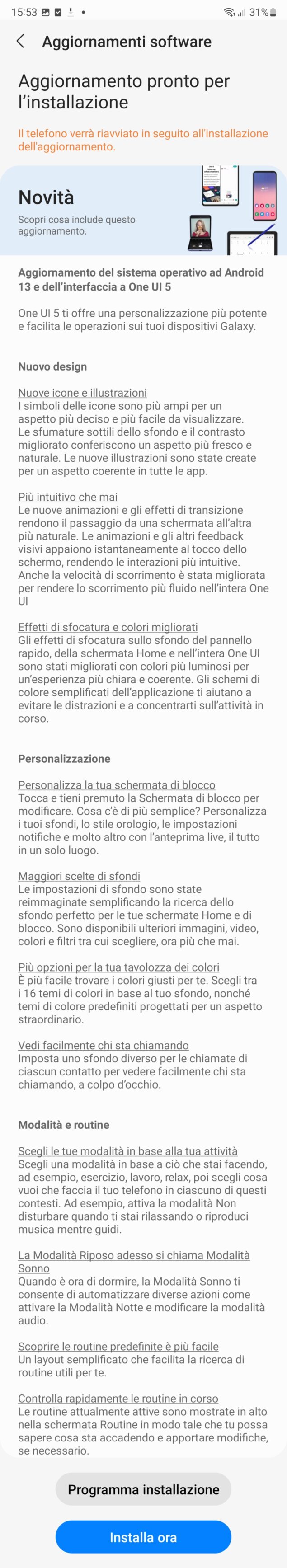 Changelog: One UI 5.0 su Galaxy S22 Ultra