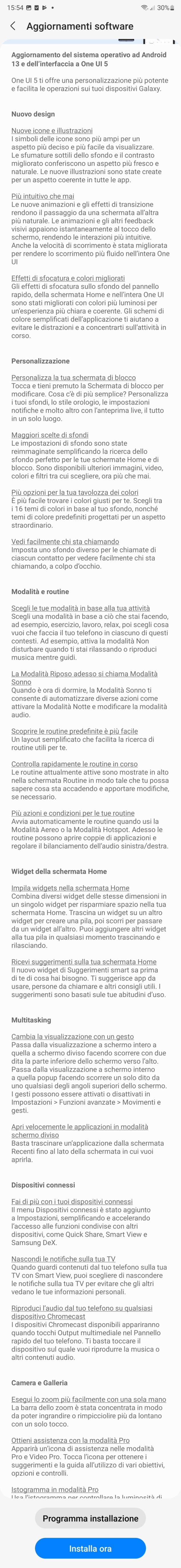 Changelog: One UI 5.0 su Galaxy S22 Ultra