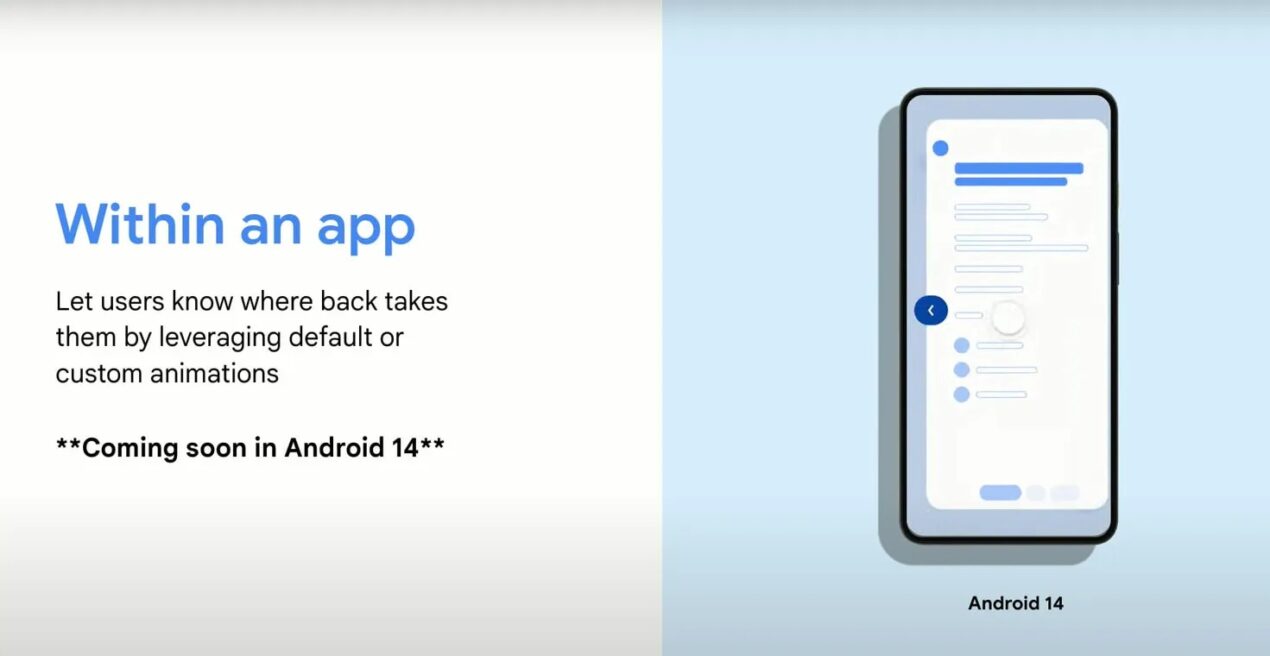 La gesture predittiva Indietro sarà una funzione predefinita in Android 14