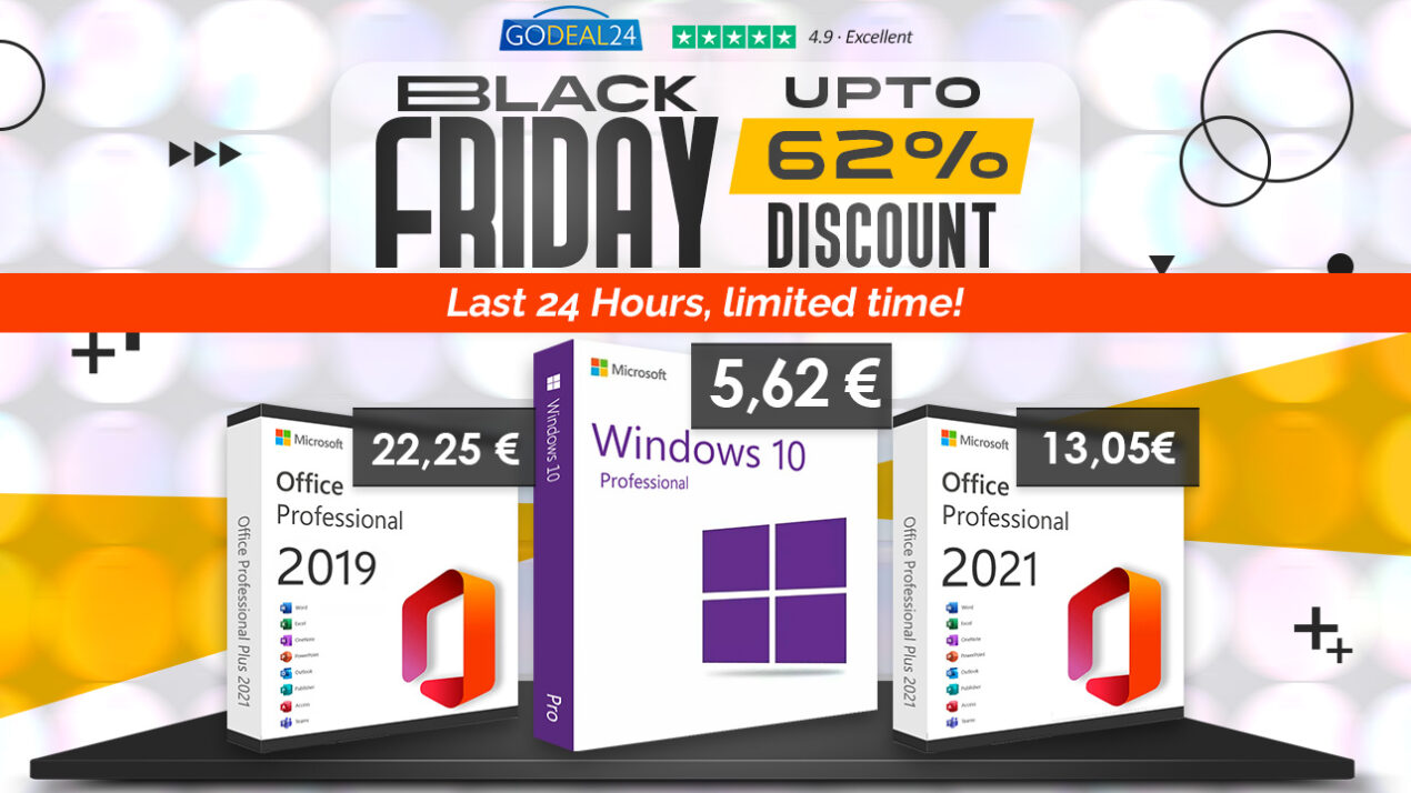 È Black Friday anche per Godeal24: Windows e Office al minimo storico