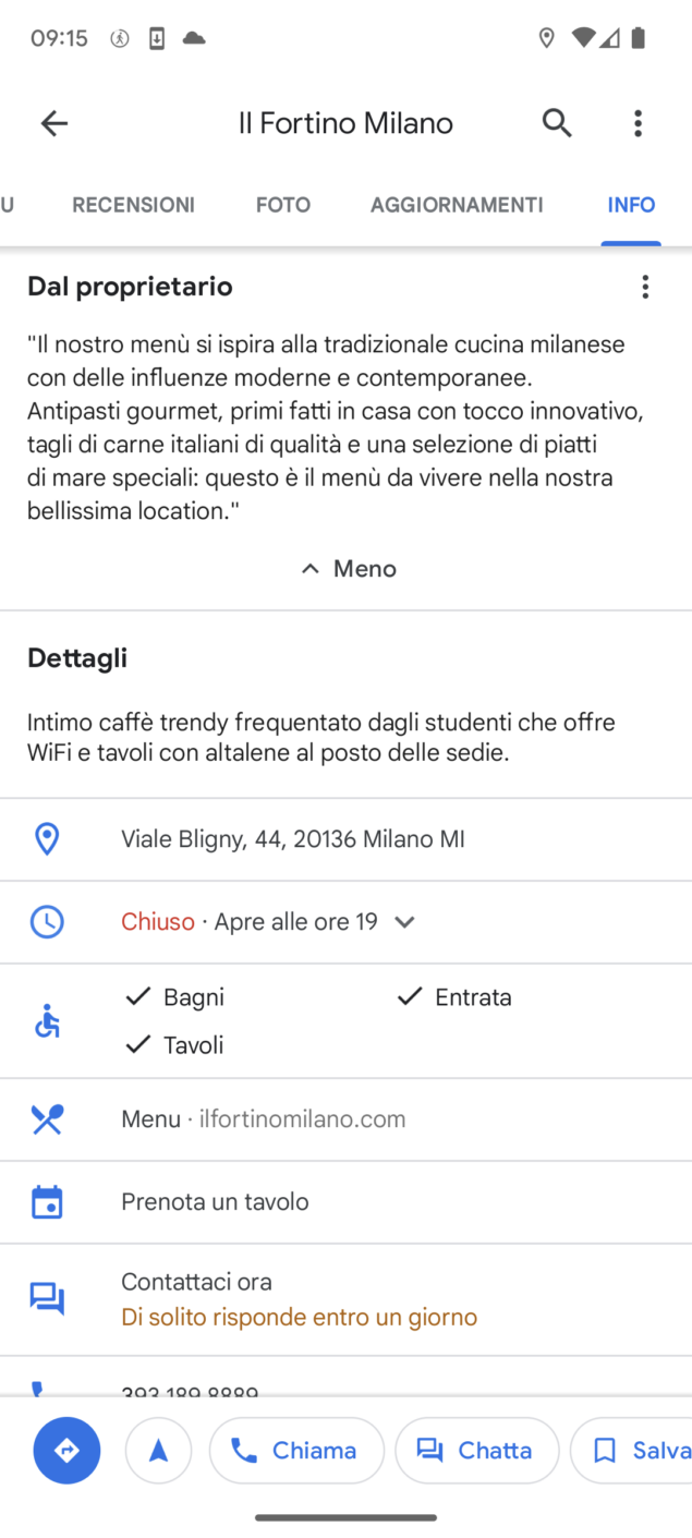 Google Maps Luoghi accessibili