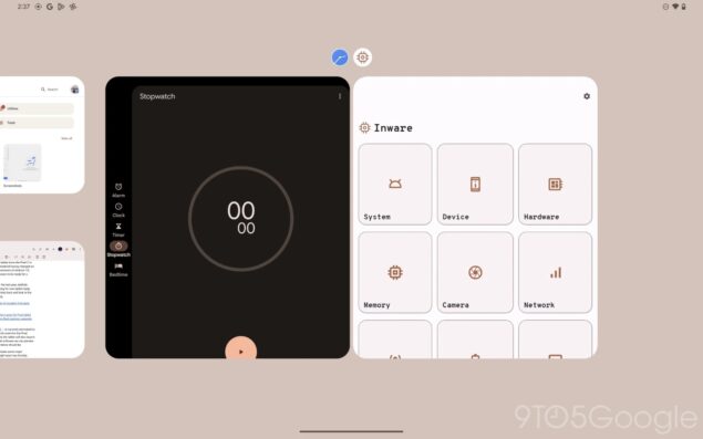 Google Pixel Tablet concept attività recenti