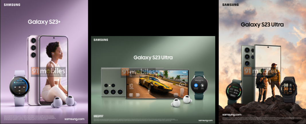 Materiale pubblicitario di Samsung Galaxy S23