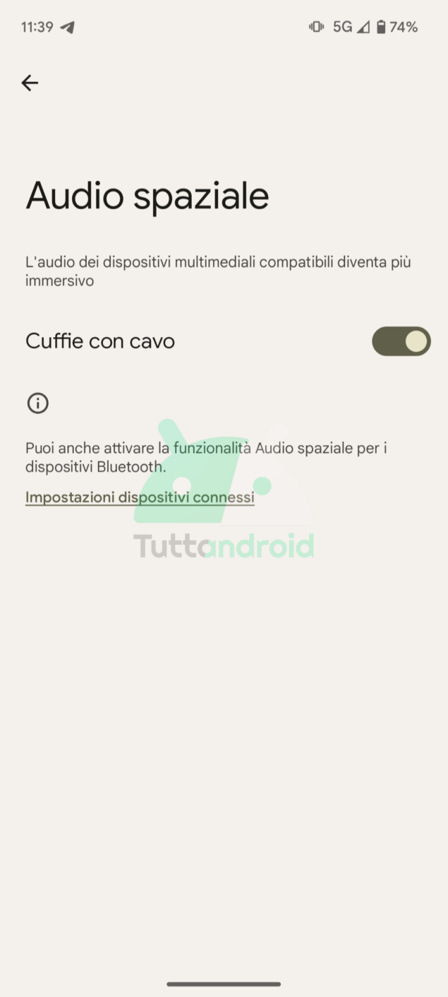 Audio spaziale tra le novità di Android 13 QPR2 Beta 1