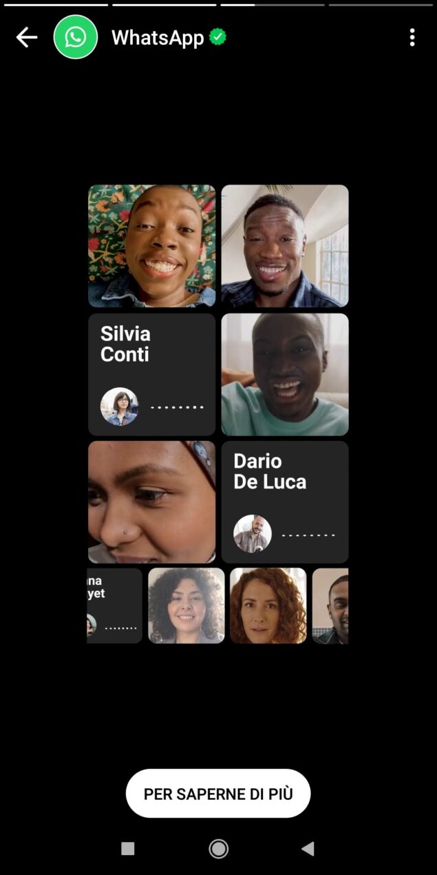 WhatsApp promozione novità