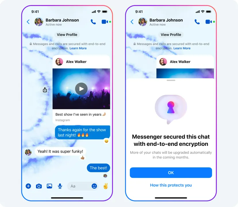 Facebook Messenger chat crittografate end-to-end