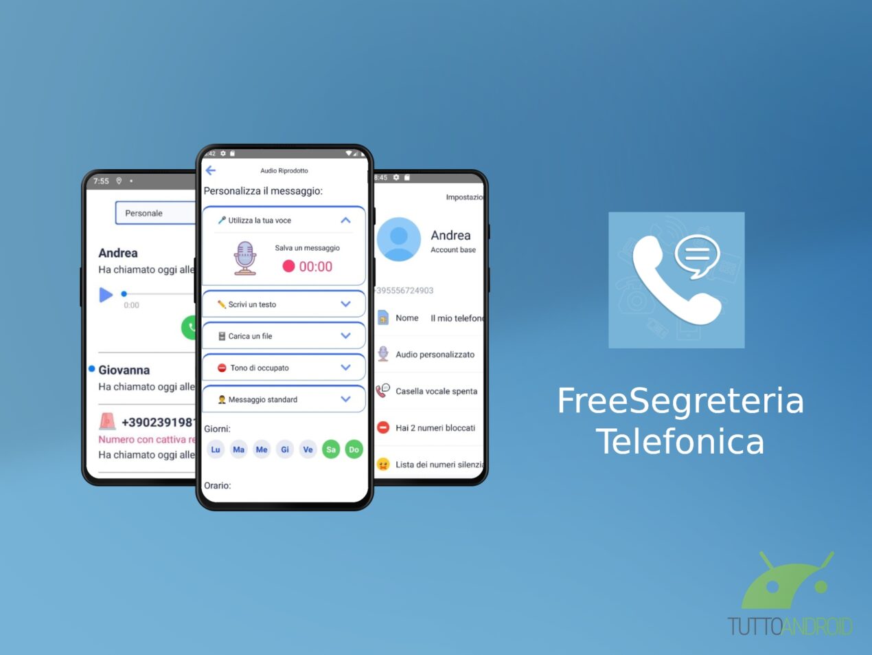Questa è l'applicazione definitiva per la segreteria telefonica: ecco FreeSegreteria Telefonica