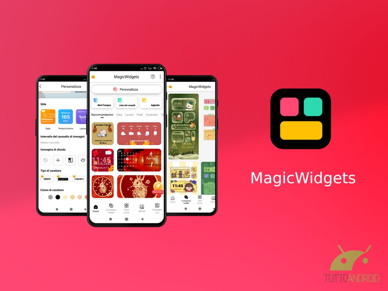 MagicWidgets rende unica la schermata home con orologi, calendari, countdown