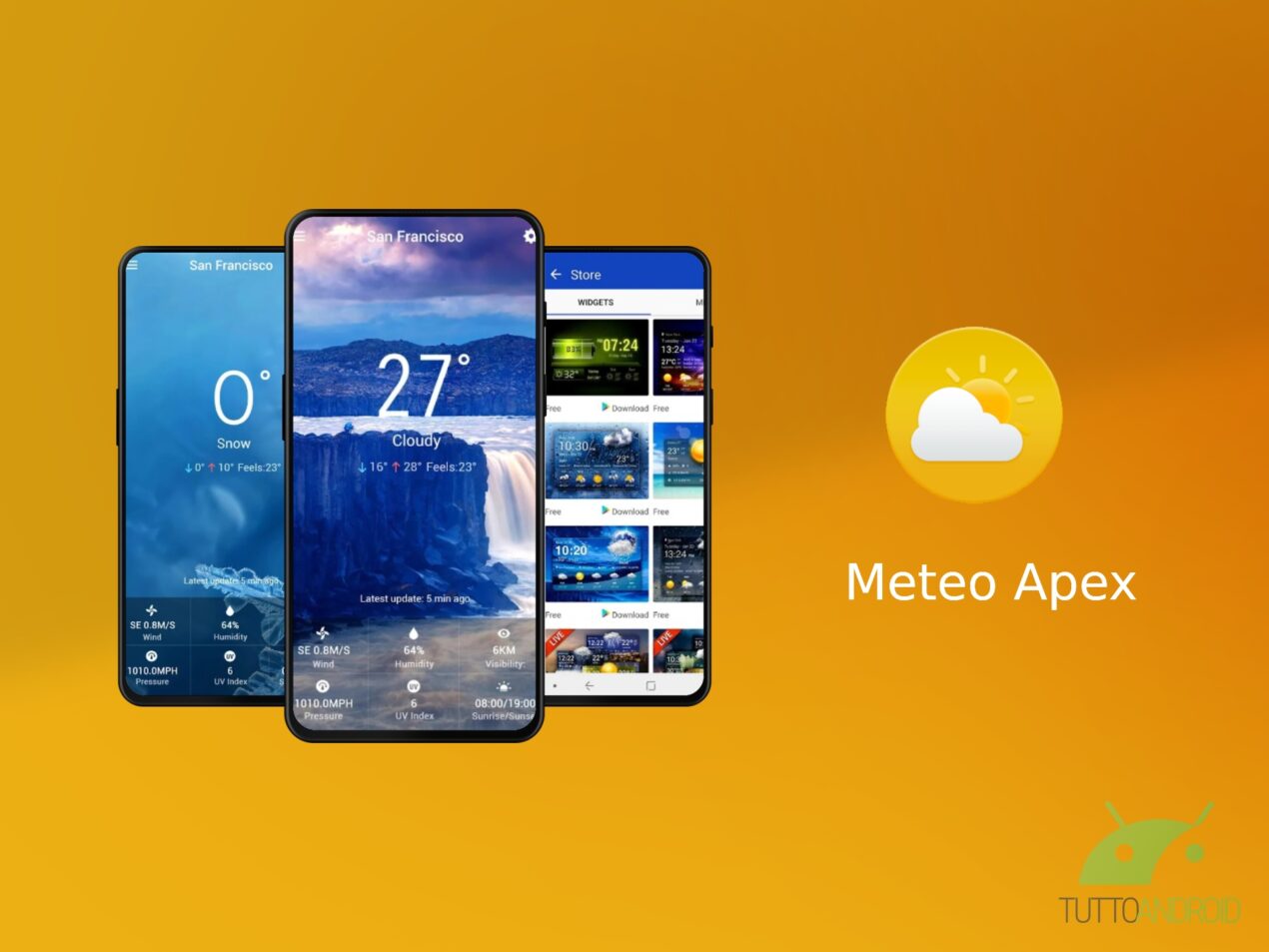 Meteo Apex è sia orologio digitale multifunzione che app meteo