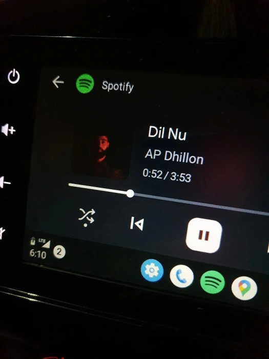 Android Auto barra avanzamento musica
