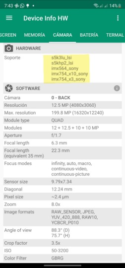 Samsung Galaxy S23 Ultra specifiche leak sensori fotografici