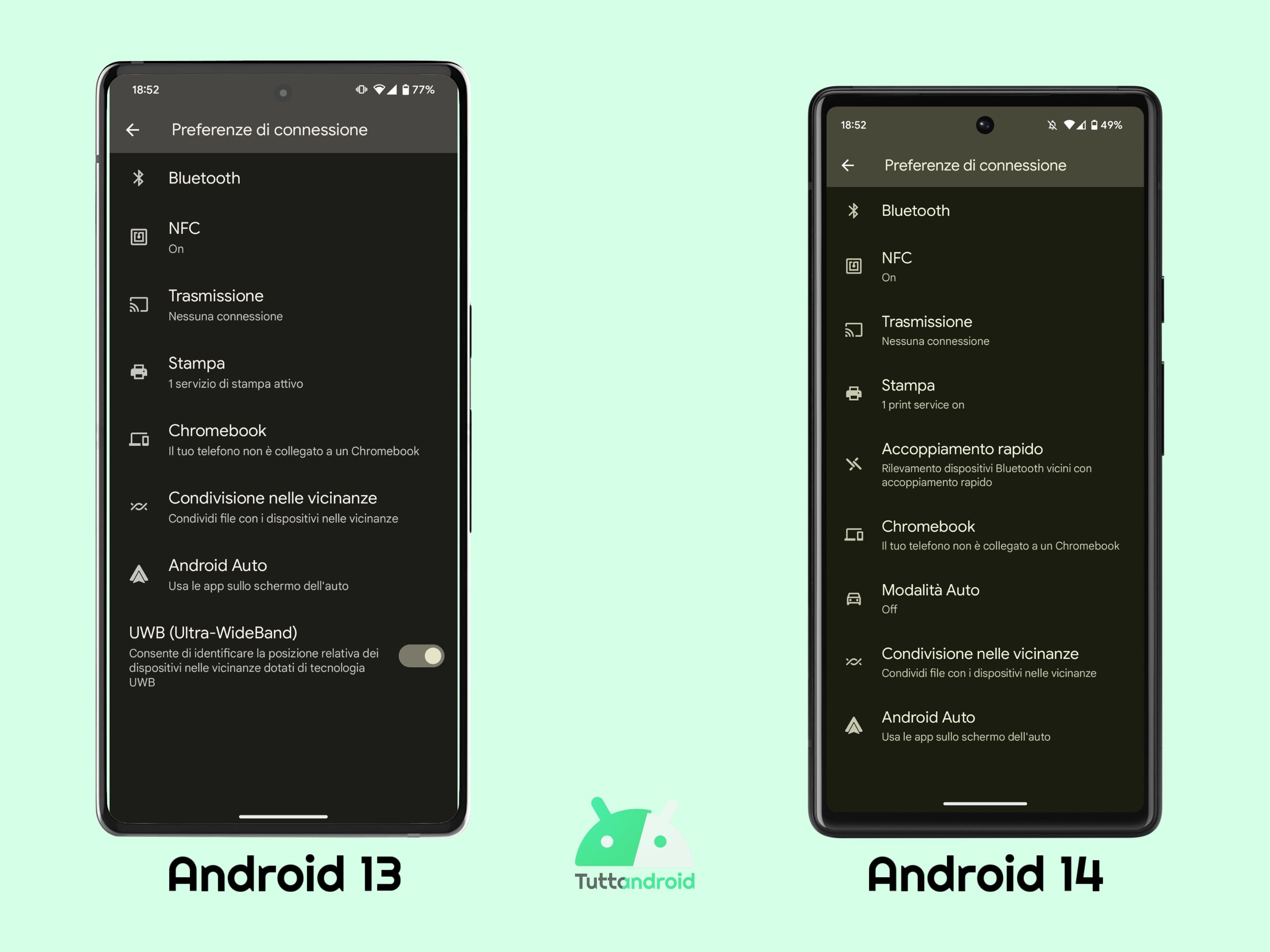 Fast pair - Android 13 vs Android 14 DP1