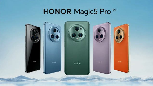 Le cinque colorazioni di HONOR Magic5 Pro
