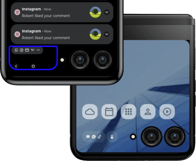 Render di evleaks del Motorola Razr 2023