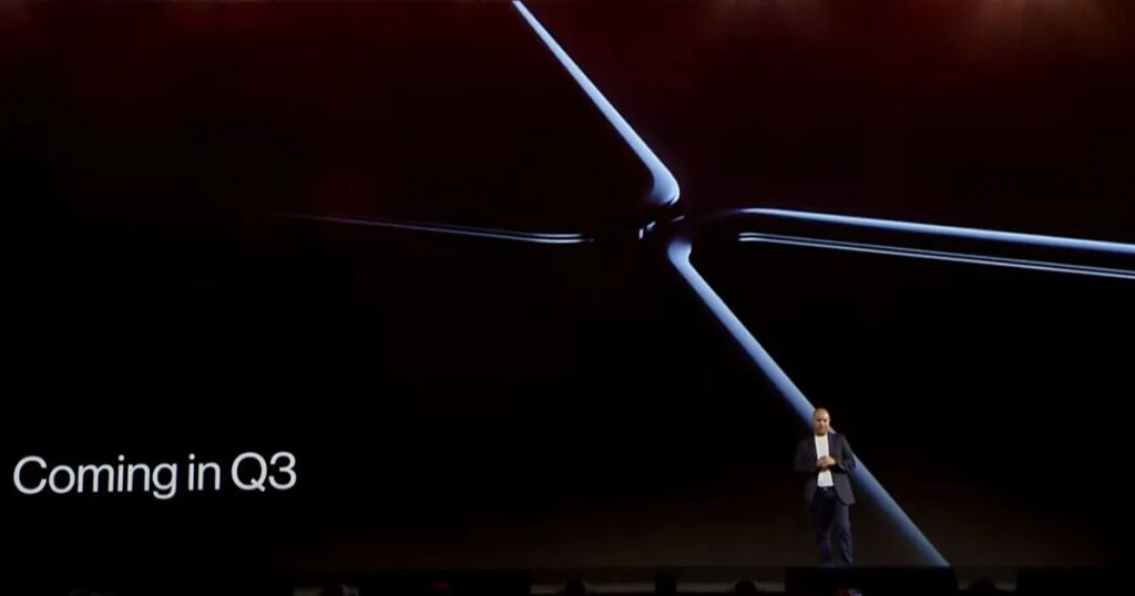 Teaser smartphone pieghevole di OnePlus all'evento Cloud 11