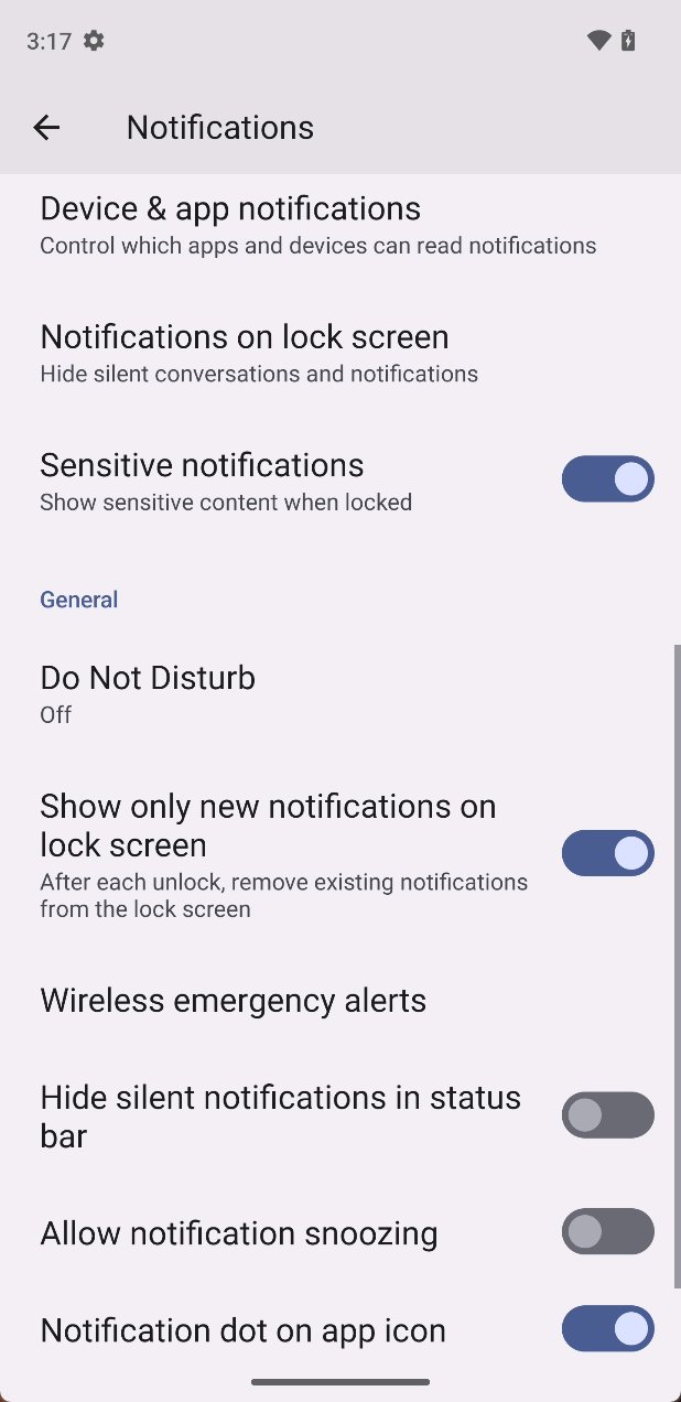 Android 13 QPR3 Beta 1 - notifiche non lette schermata di blocco