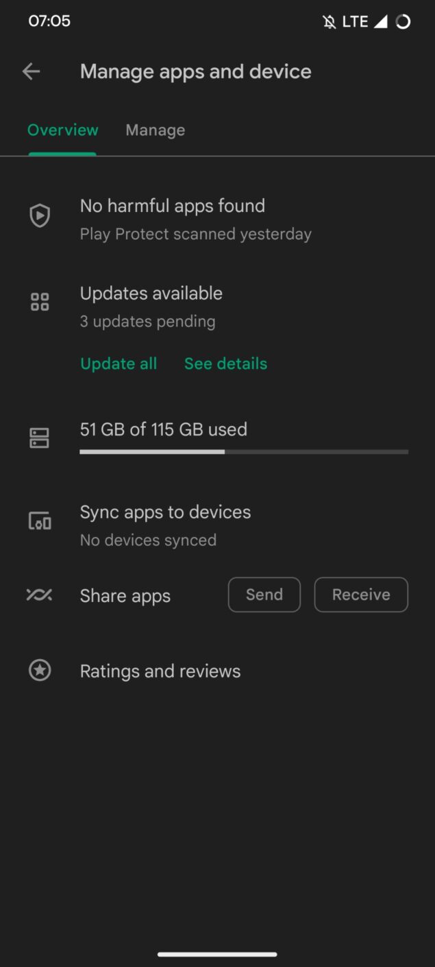 Google Play Store sincronizzazione app multidispositivo
