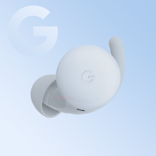 Render auricolare Google Pixel Buds A-Series Sky Blue