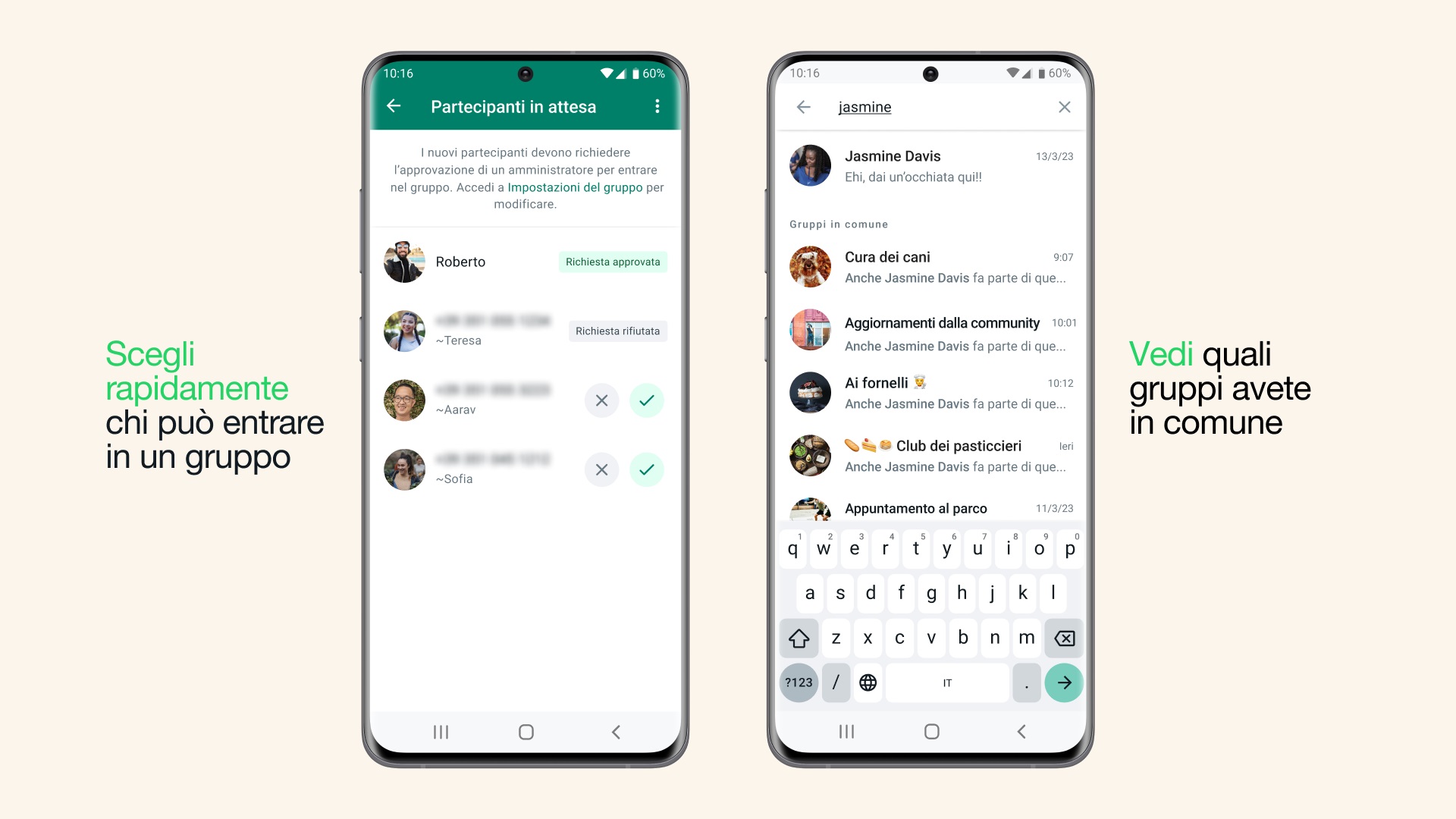 WhatsApp nuovi strumenti gruppi