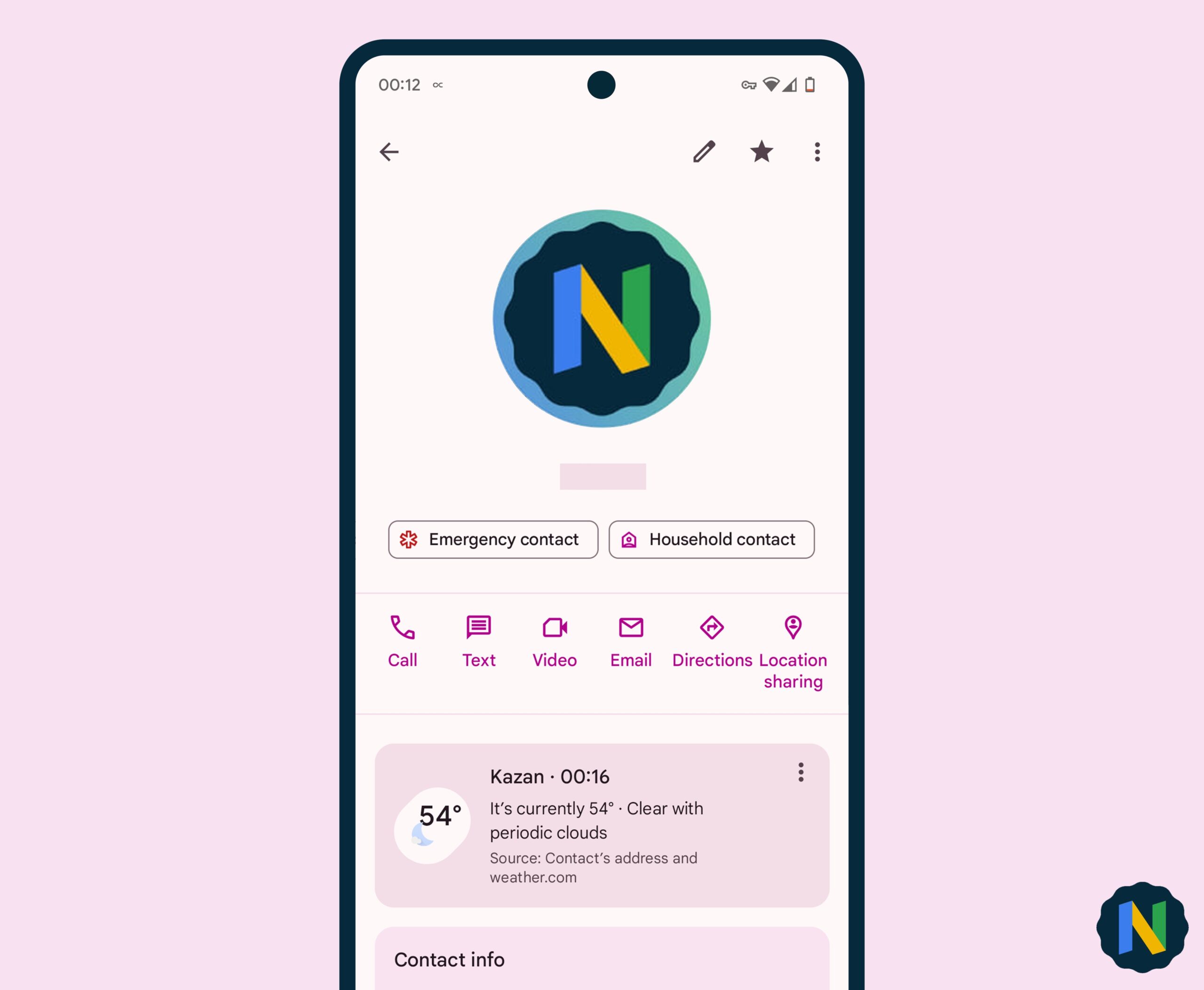 Google Contatti informazioni ora meteo leak