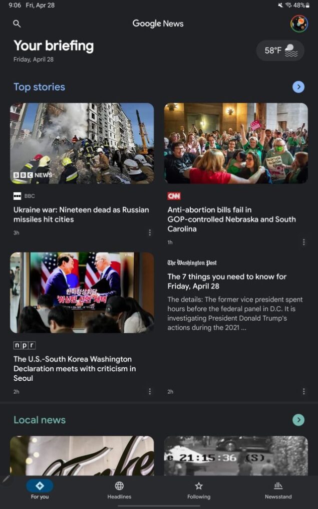 Google News Material You