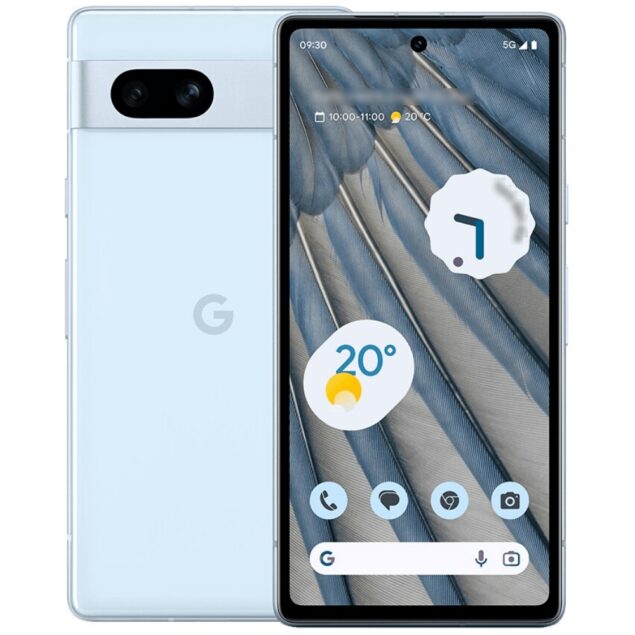 Google Pixel 7a in colorazione azzurra (Arctic Blue)
