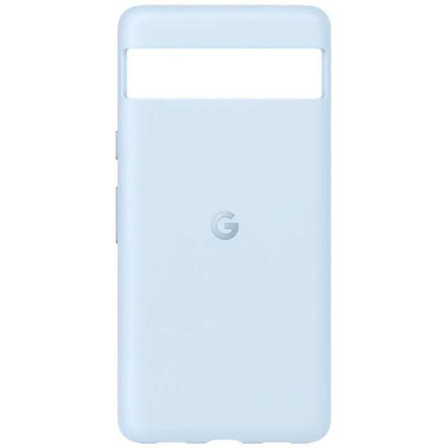 Cover ufficiale del Google Pixel 7a in colorazione azzurra (Arctic Blue)