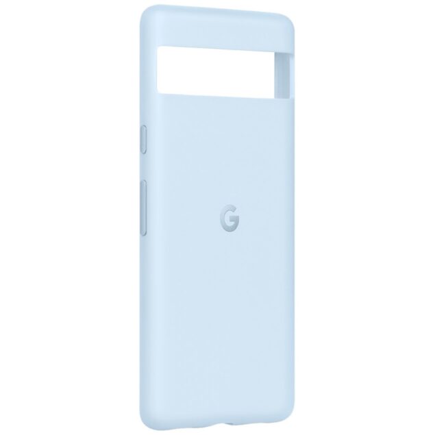 Cover ufficiale del Google Pixel 7a in colorazione azzurra (Arctic Blue)
