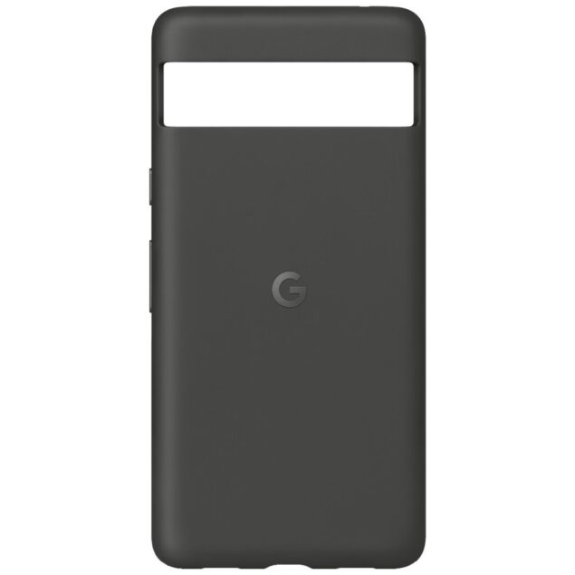 Cover ufficiale del Google Pixel 7a in colorazione grigio scuro (Carbon Grey)