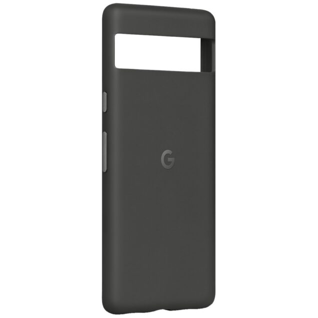 Cover ufficiale del Google Pixel 7a in colorazione grigio scuro (Carbon Grey)
