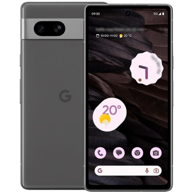 Google Pixel 7a in colorazione nera (Carbon Grey)