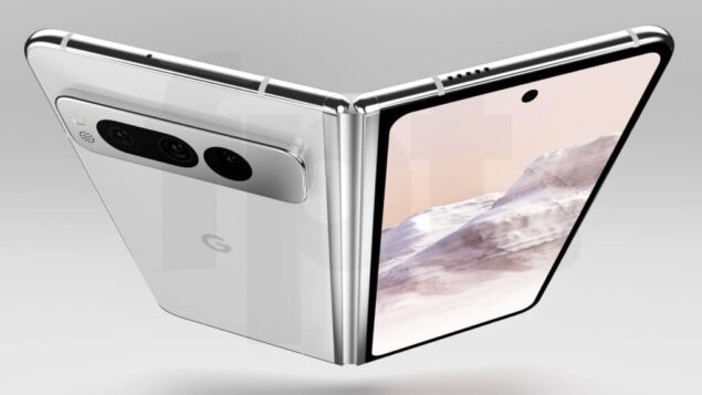 Google Pixel Fold - Render in colorazione Chalk