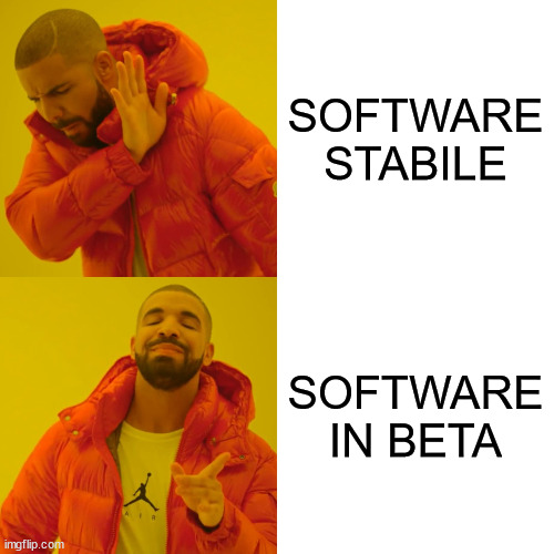 Software stabile vs software in beta