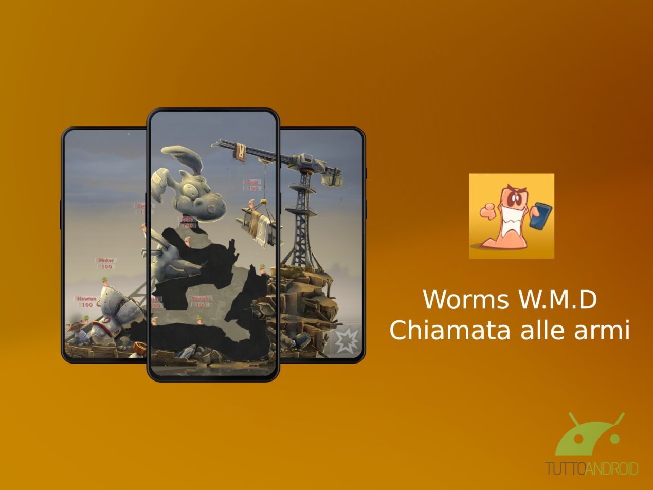 Worms W.M.D Chiamata alle armi porta su Android le esilaranti guerre tra vermi