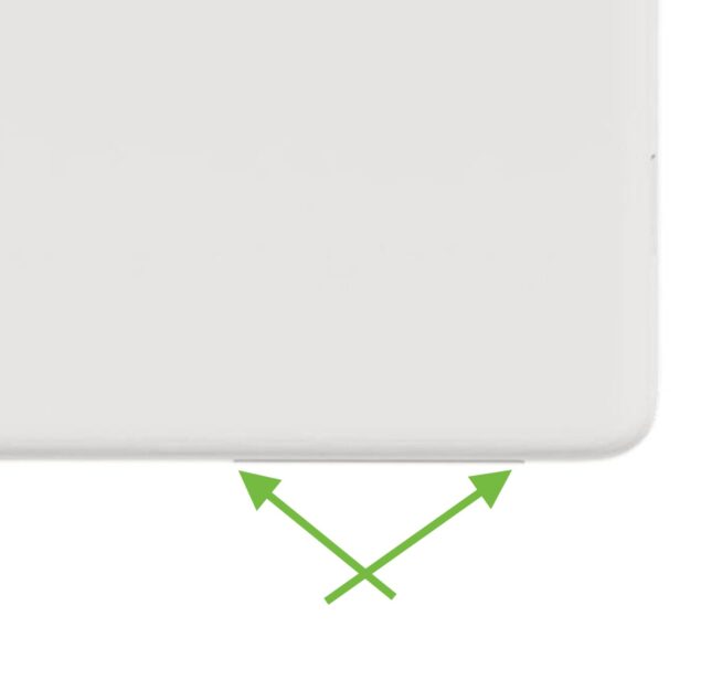 Google Pixel Tablet dettaglio connettore inferiore