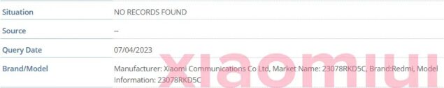 codice Redmi K60 Ultra