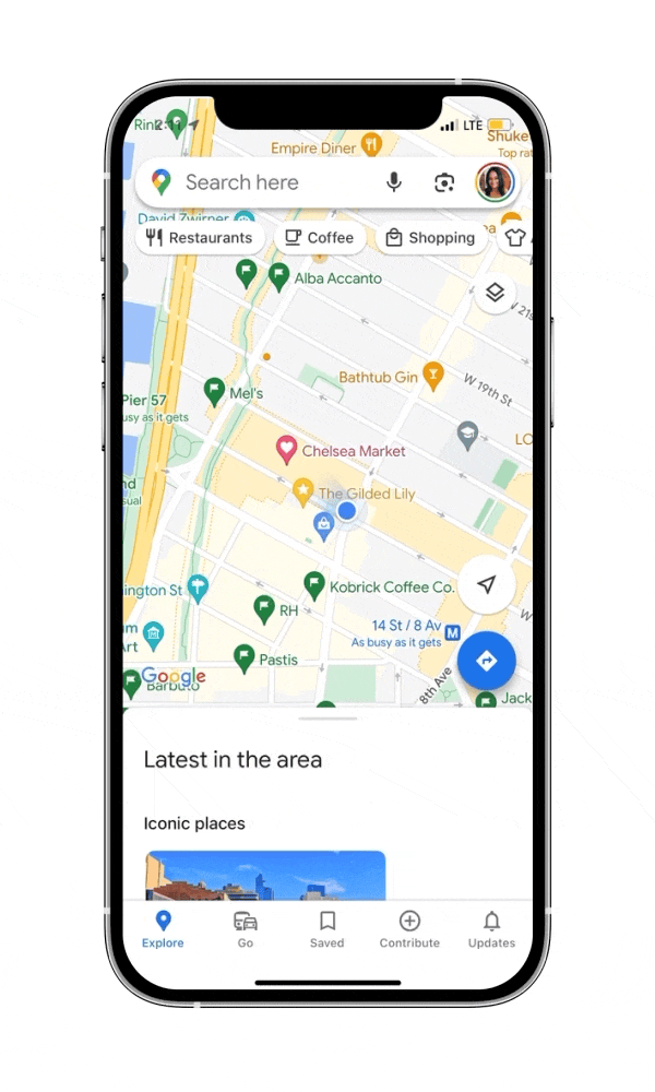 google maps luoghi accessibili