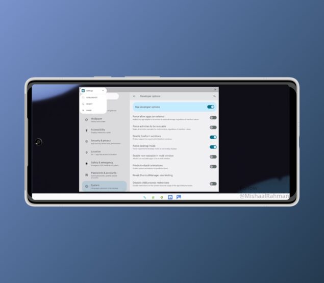 Android 14 Beta 2 Desktop mode